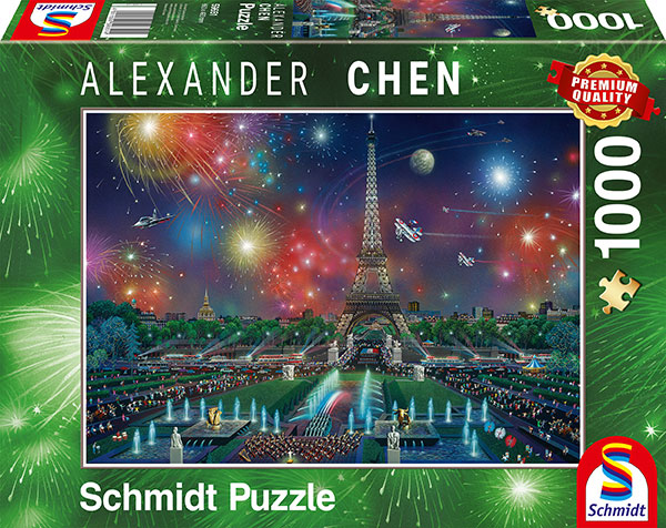 Schmidt Spiele Puslespil 1000 Fajerwerki Nad Wieżą Eiffla G3