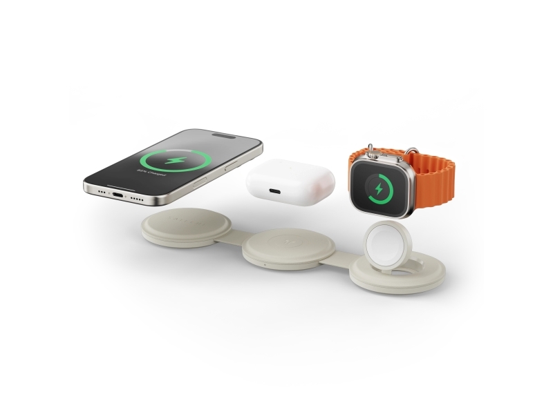 Satechi Onthego 3-In-1, Indoor, Usb, Wireless Charging, White