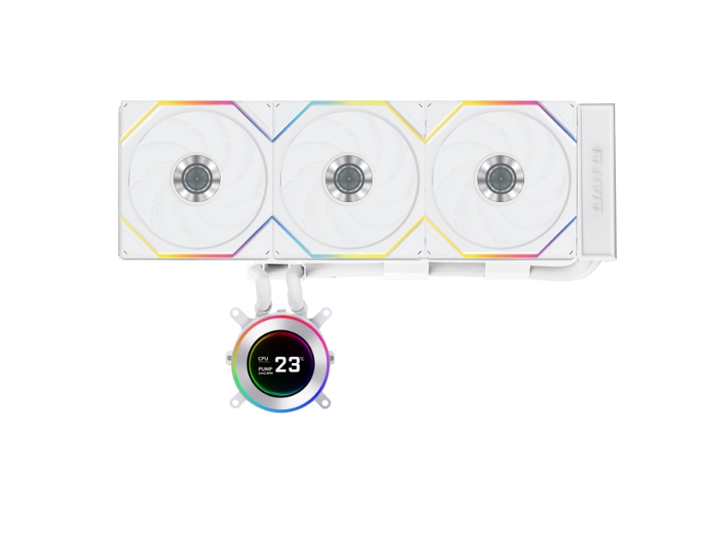 Lian Li Hydroshift II LCD-C 360TL Wireless, vit [kontroller ingår] | Datorkomponenter - Kylning & moddning - Chassi fläktar | GameStuff