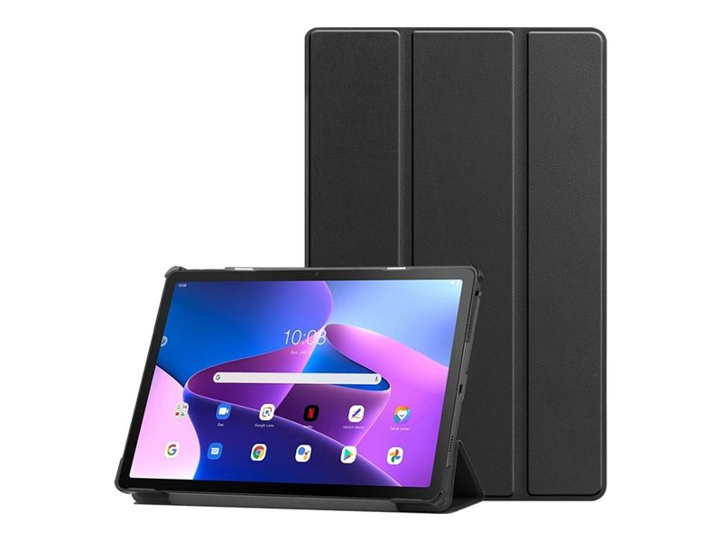 Estuff Houston - Flipomslag Til Tablet - Polykarbonat, Polyurethan - Sort - For Lenovo Tab M10 Plus (3Rd Gen)