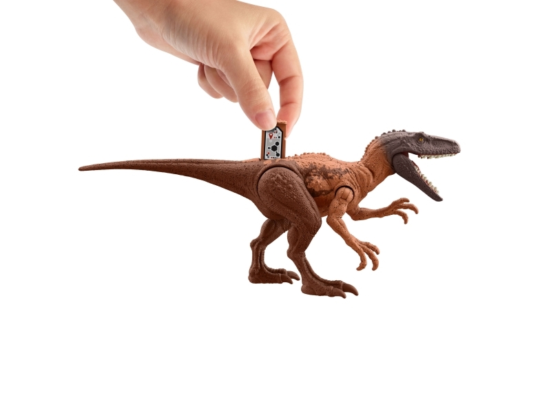 Jurassic World Strike Attack Herrerasaurus Dinosaur Toy, Single Strike Action, Authentic & Posable, 4 Yr(S), Multicolour, Plastic