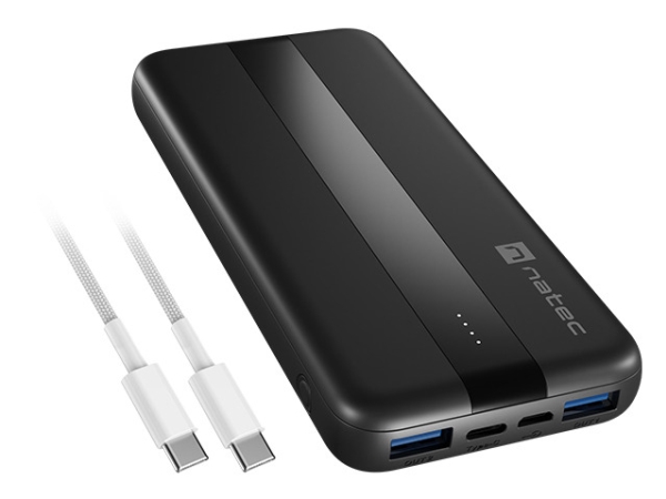 Powerbank Natec Trevi Slim Q 10000Mah Czarny