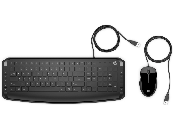Hp Pavilion Keyboard And Mouse 200, Volle Größe (100%), Kabelgebunden, Usb, Schwarz, Maus Enthalten