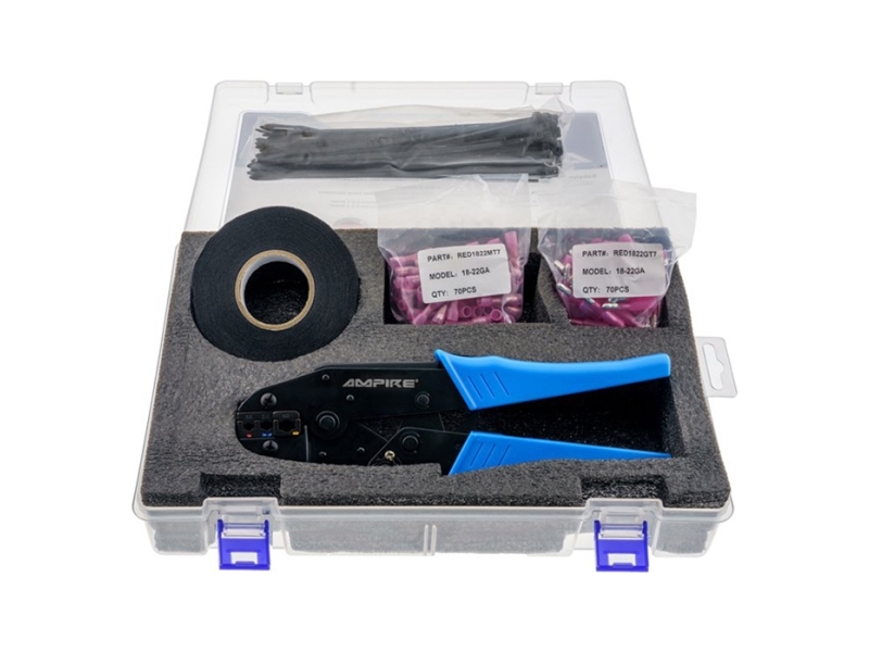 Ampire kabeltilslutningssæt 142 dele | Bilvård & Biltillbehör - Bilens Interiörutrustning - HiFi för bilar - Hifi Tillbehör | GameStuff