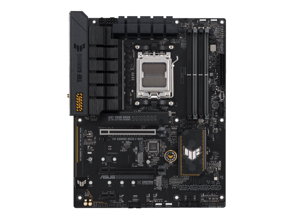 Asus Tuf Gaming B650-E Wifi - Bundkort - Atx - Socket Am5 - Amd B650 Chipset - Usb-C Gen2, Usb 3.1 Gen 2 - Wi-Fi 6E, Bluetooth - Onboard Grafik (Cpu