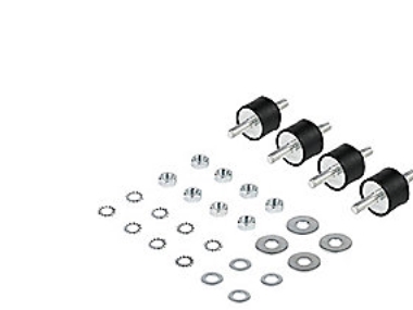 vibrationsdämpare - 1 set, 4 st, 80 kg styck, 30x30x20 mm, M8, rostfritt stål | Ventilation & Klimat - Värmepumpar - Tillbehör till värmepumpar | GameStuff