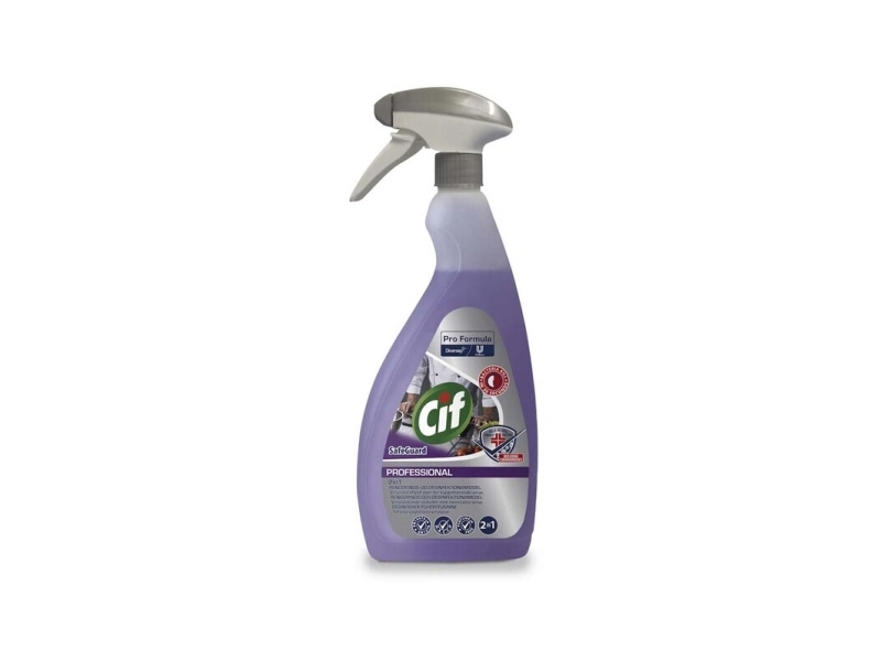 Rengøring & Desinfektion Cif Pro Safeguard 2-In-1 Sprayflaske 750Ml - (6 Stk.)
