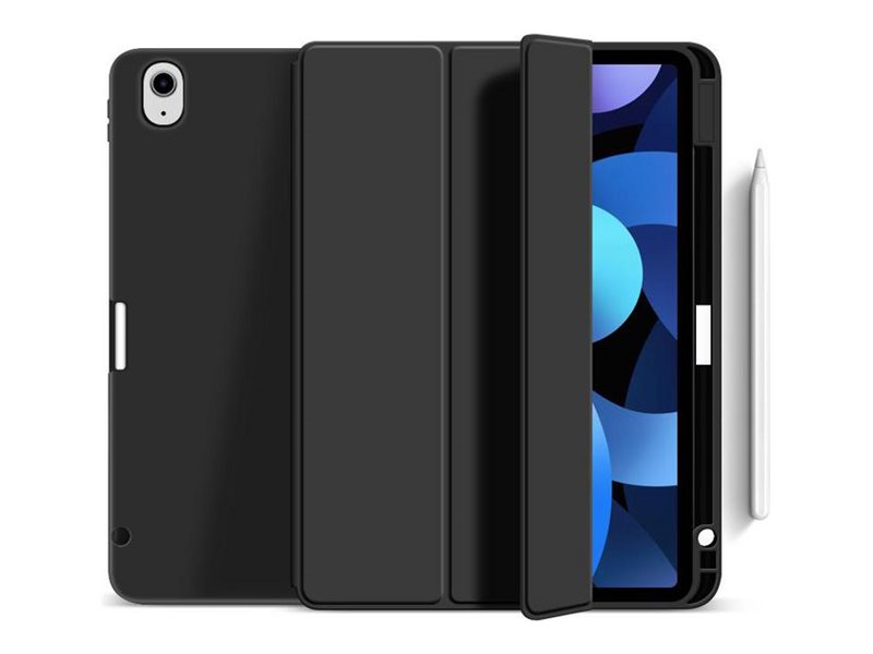 Estuff Miami - Flipomslag Til Tablet - Termoplastisk Polyuretan (Tpu), Polyuretan-Læder, Polykarbonat - Sort, Klar - For Apple 11-Inch Ipad Air (M2)