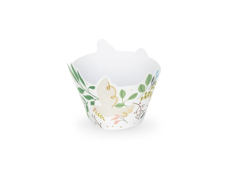 Blomster Cupcake Omslag, 6 Stk