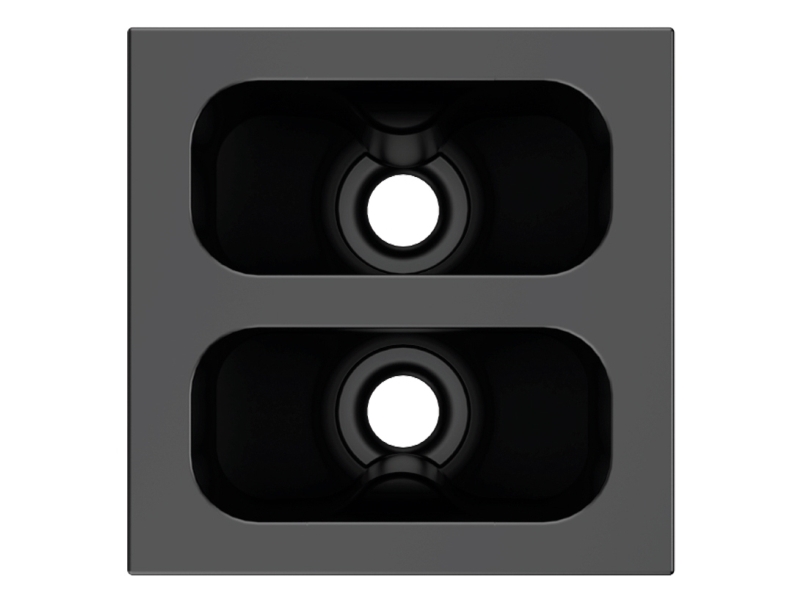 Kramer Electronics Mcp–2(B), Schwarz, Schraubenlos, Jede Marke, Matte, Aufspannplatte, 50 Mm