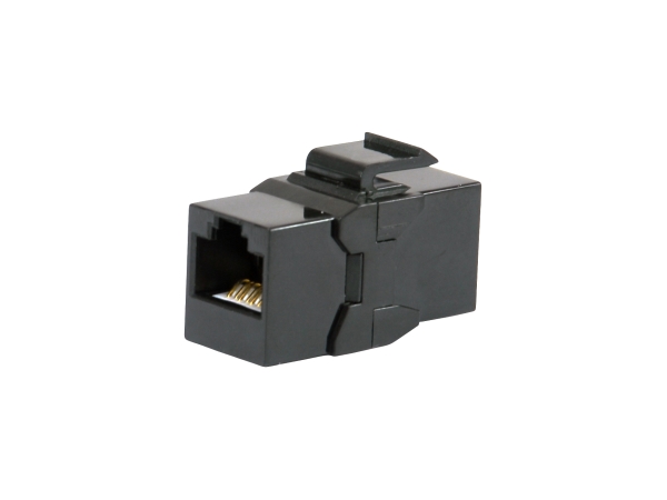 Equip Cat.6A Ungeschirmter Keystone Inline-Koppler, 8 Stück/Set, Flach, Schwarz, Rj-45, Rj-45, Weiblich, Weiblich