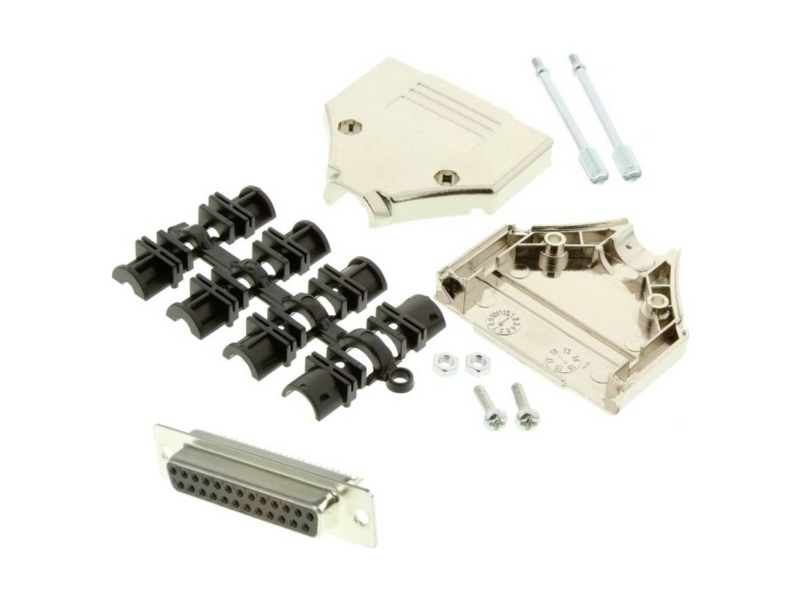 Mh Connectors Mhdtpk25-Dm25s-K D-Sub Hun Stikliste Sæt 180° Poltal: 25 Loddeøjer 1 Stk (Mhdtpk25-Dm25s-K)