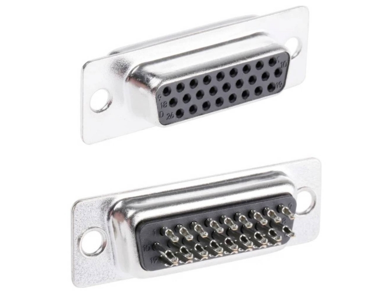 Mh Connectors Mhhds26-F-N-B-S D-Sub Stikforbindelse 180 ° Poltal: 26 Lodning 1 Stk