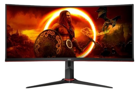 Aoc G2 Cu34g2xp, 86,4 Cm (34"), 3440 X 1440 Pixel, Ultrawide Quad Hd, Led, 5 Ms, Schwarz, Rot