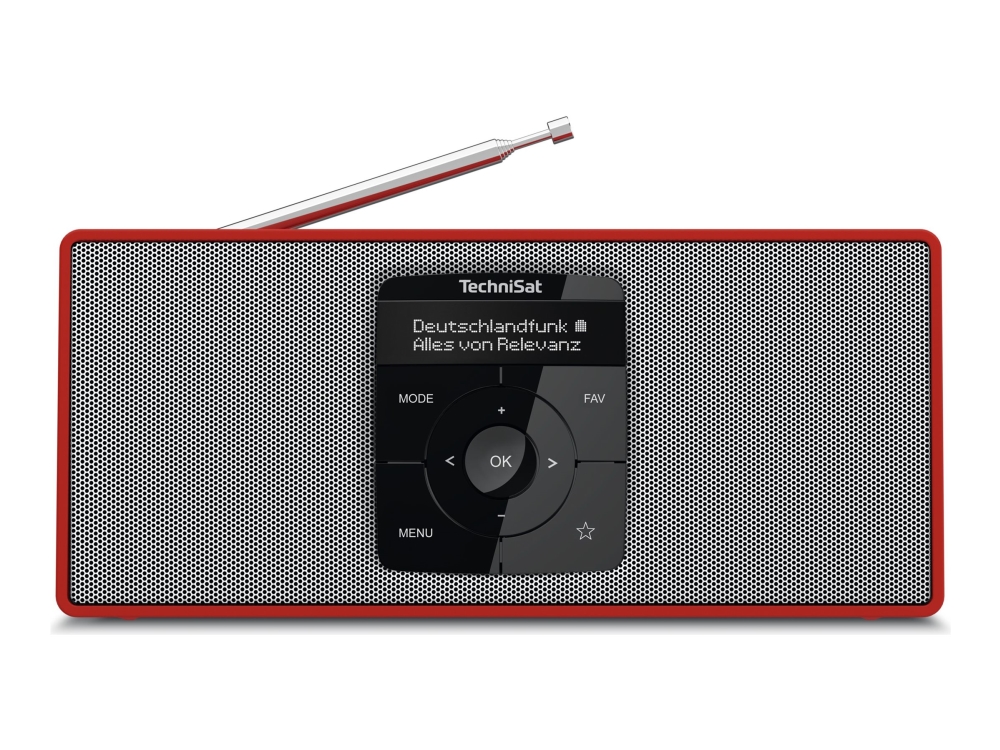 TechniSat DigitRadio 2 S - DAB+ radio - röd, silver | TV, Ljud & Bild - Stereo - Radio (DAB och FM) | GameStuff