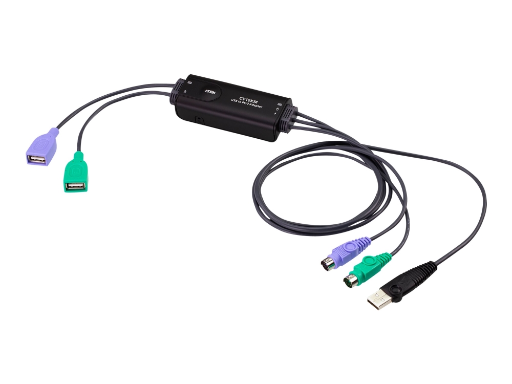ATEN - Tangentbords-/video-/muskabel - USB, PS/2 (hane) till USB (hona) - 80 cm - svart - för P/N: KX9970R, KX9970T | Datortillbehör - KVM & Switchar - Tillbehör | GameStuff