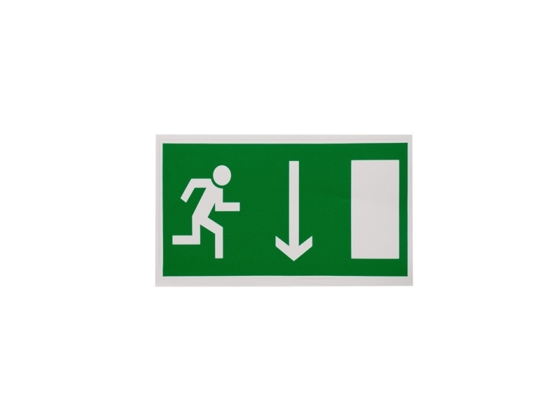 Nenurodyta_V Sticker Exit Right Down 100X180mm