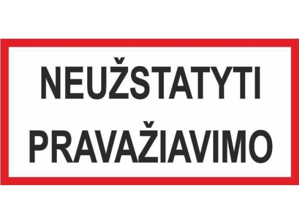 Nenurodyta_V Sticker Do Not Block Traffic 170X100mm
