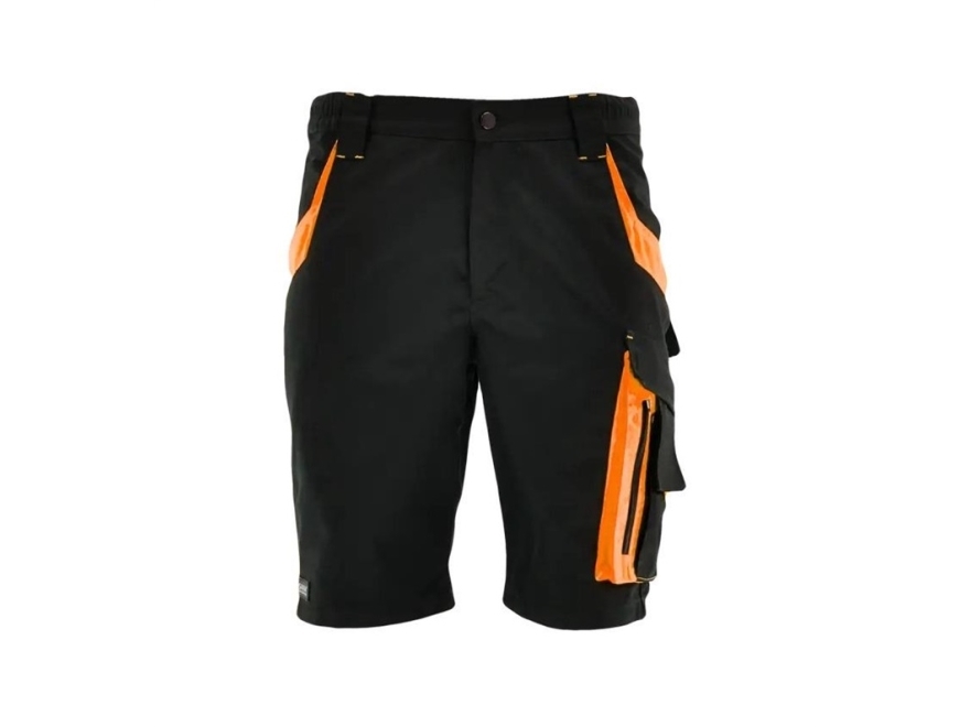 arbejdsshorts Sara Workwear 11-000272-27, sort/orange, str. M