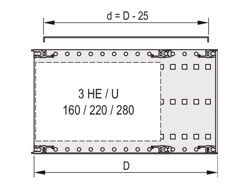 Schroff Europacpro Dækplade, Universal, 84 Hk, 355 Mm