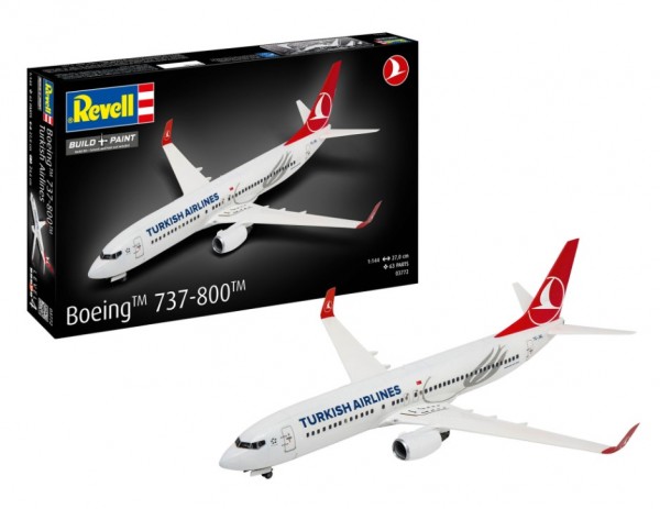 Revell Model Building Kit - Boeing 737-800 Turkish Airlines 1:144 - 63dlg.
