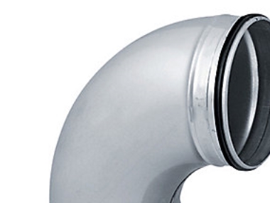 böjning Ø125 90 gr. - galvaniserad | Rör och böjar | GameStuff