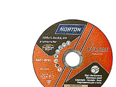 Kapskivor NORTON VULCAN - 125X1,0 STÅL/RF RÄTT - (25 st.)