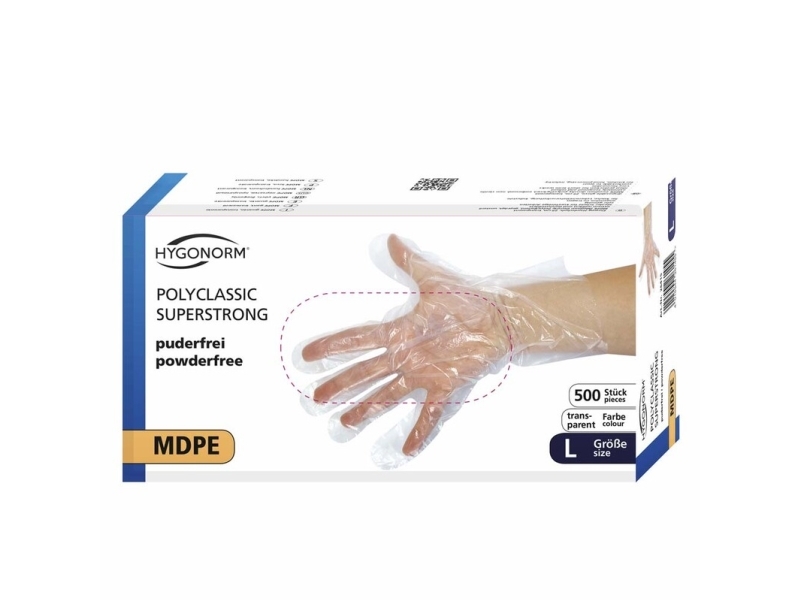 Engangshandsker, L Hdpe I Dispenseræske Hdpe, Transparent, Pakke A 500 Stk