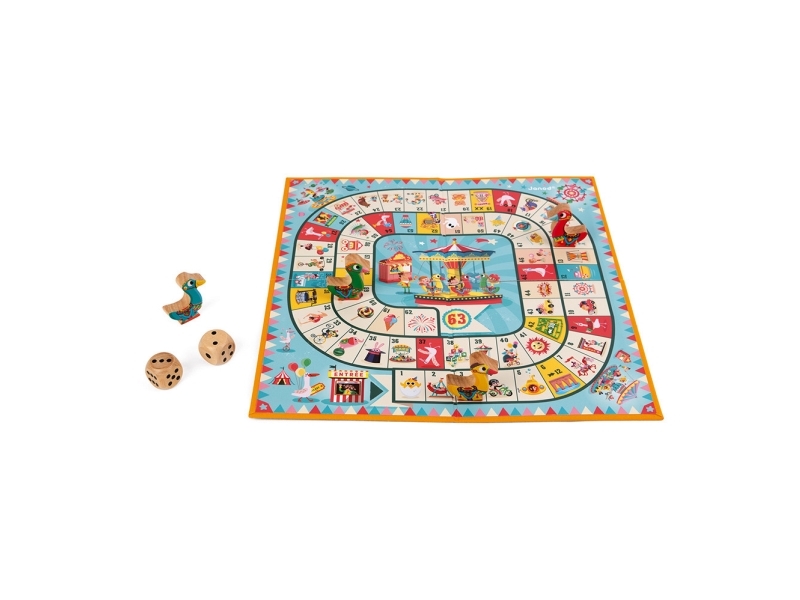 Janod Carrousel Game Of The Goose, Pap, Træ, Frankrig, 158 Mm, 45 Mm, 250 Mm, 1 Stk