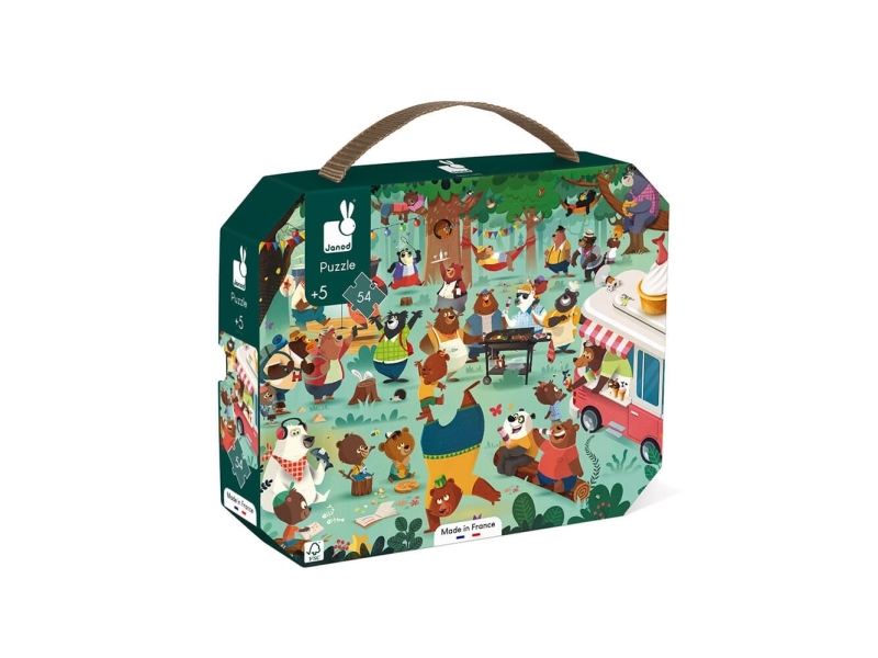 Janod Puzzle Family Bears - 54 Pcs, Pap, Frankrig, 500 Mm, 400 Mm, 1 Stk