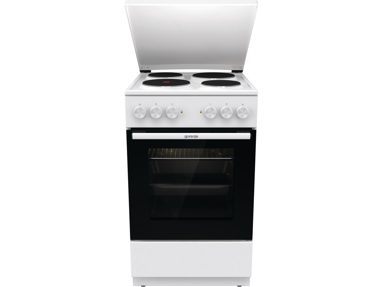 Gorenje GE5A23WH, Fristående spis, Vit, Svängbar, Vit, Förseglad platta, 4 zon(er) | Vitvaror - Spisar - Glaskeramikspisar | GameStuff