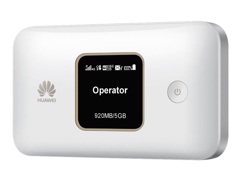 HUAWEI 4G Mobile Hotspot E5785-320a Cat7 1.45inch LCD 3000mAh WiFi7 802.11a/b/g/n/ac TE/DC-HSPA+/HSPA+/HSUPA/HSDPA/UMTS Hvid
