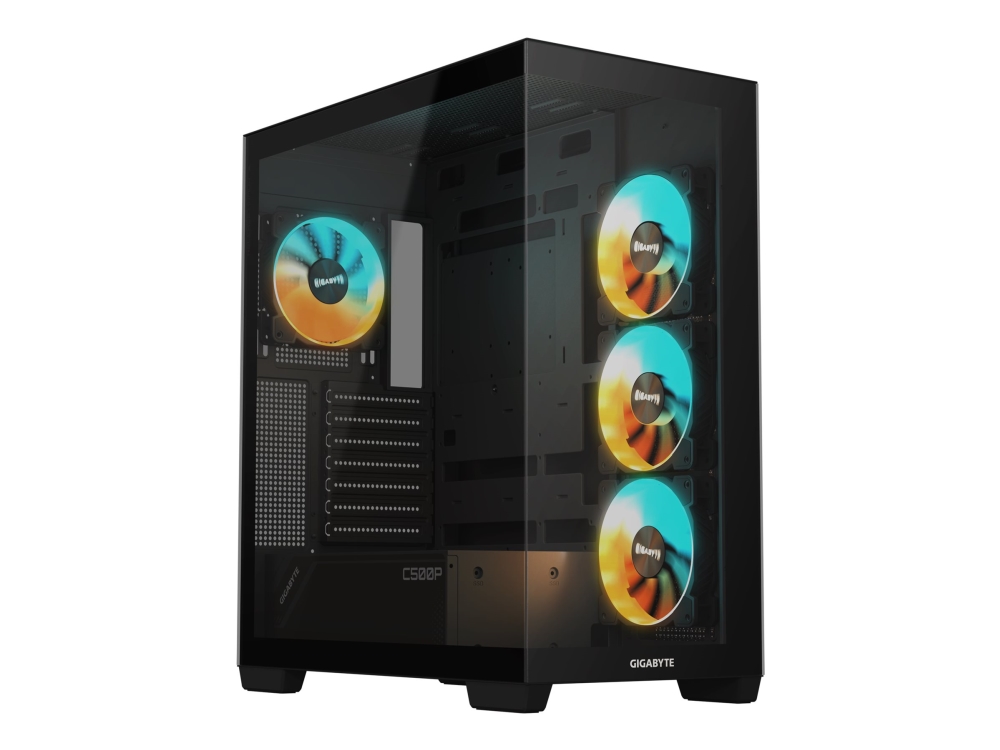 Gigabyte C500 Panoramic Stealth, Midi Tower, Pc, Schwarz, Atx, Mini-Atx, Mini-Itx, Glas, Kunststoff, Stahl, Gaming