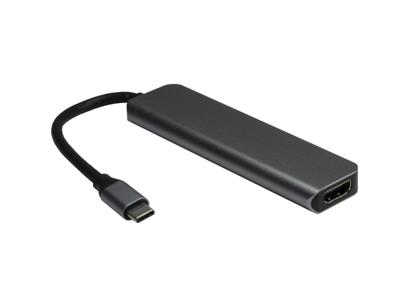 Inter-Tech H-469-1, USB 3.2 Gen 1 (3.1 Gen 1) Type-C, HDMI, USB 3.2 Gen 1 (3.1 Gen 1) Type-A, USB 3.2 Gen 1 (3.1 Gen 1) Type-C, 5000 Mbit/s, 30 hz, 3840 x 2160, 4096 x 2160, 4096 x 2160 pixlar | Datortillbehör - Kablar & adaptrar - USB-hubbar | GameStuff