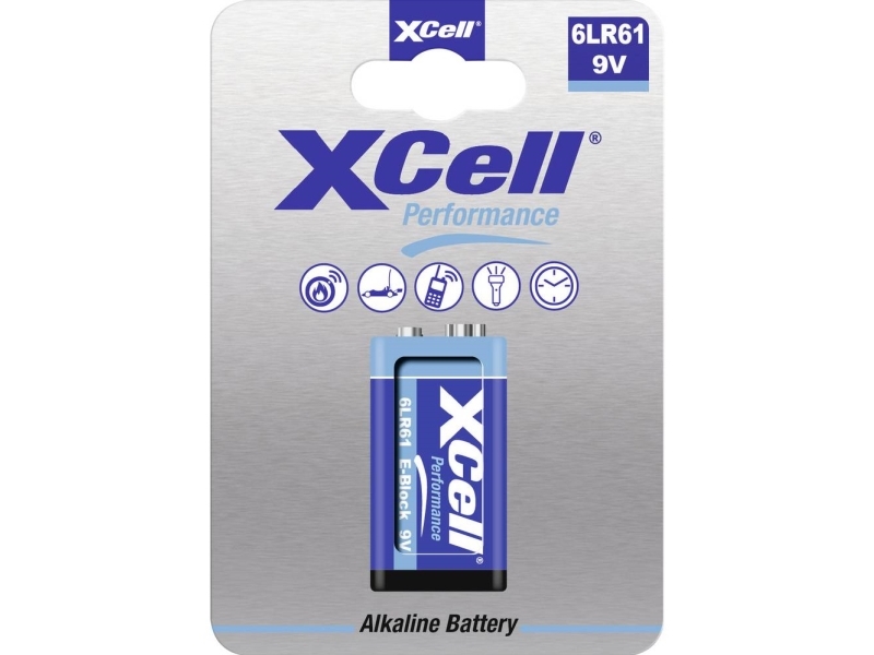Xcell Batterie Performance Alkaline 6Lr61 9V-Block 1St.