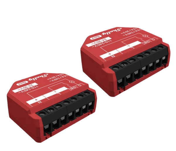 Shelly 1PM Gen3 (2-pack) | Bilvård & Biltillbehör - Garage utrustning - Laddningsställ & Laddkablar | GameStuff