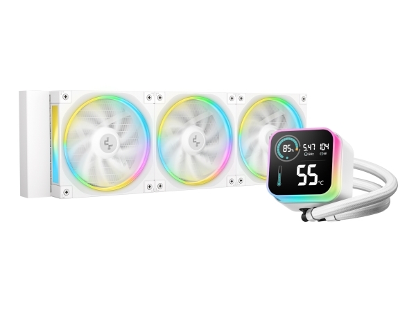 DeepCool LQ360 WH, Væskekølingssæt, 12 cm, Sort