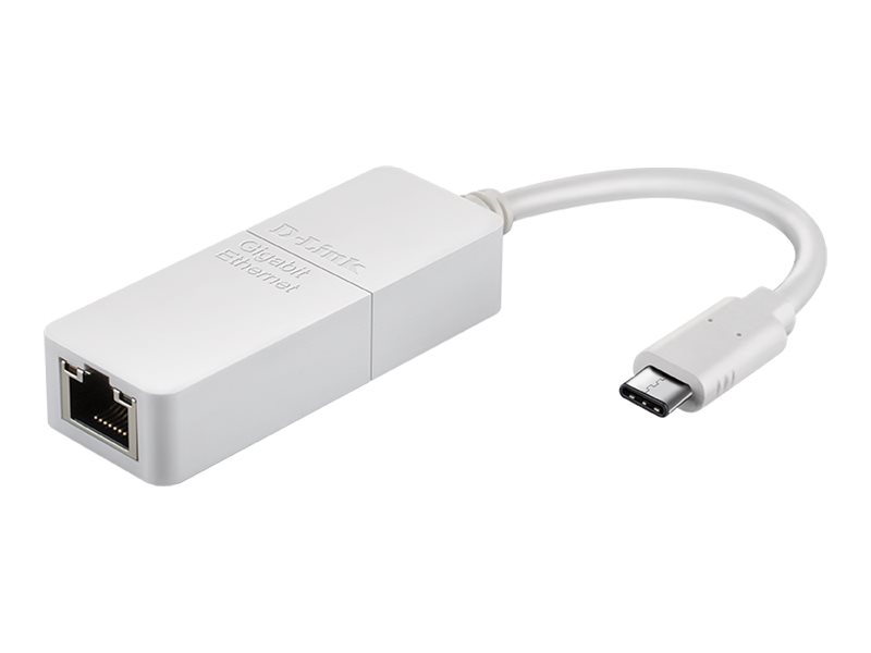 D-Link DUB-E130, Ledningsført, USB Type-C, Ethernet, 1000 Mbit/s, Vit | Datortillbehör - Nätverk - Nätverkskort | GameStuff