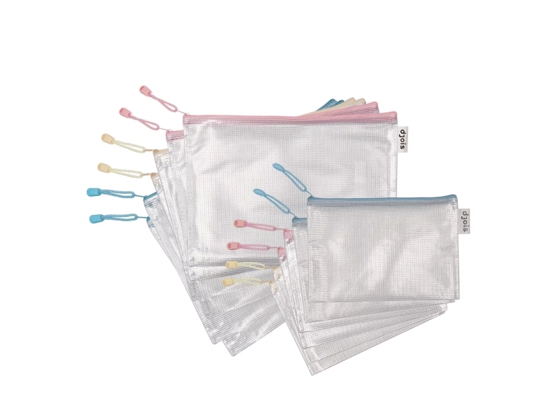 Lynlåspose ass. Pastel Farver A4 6 stk.