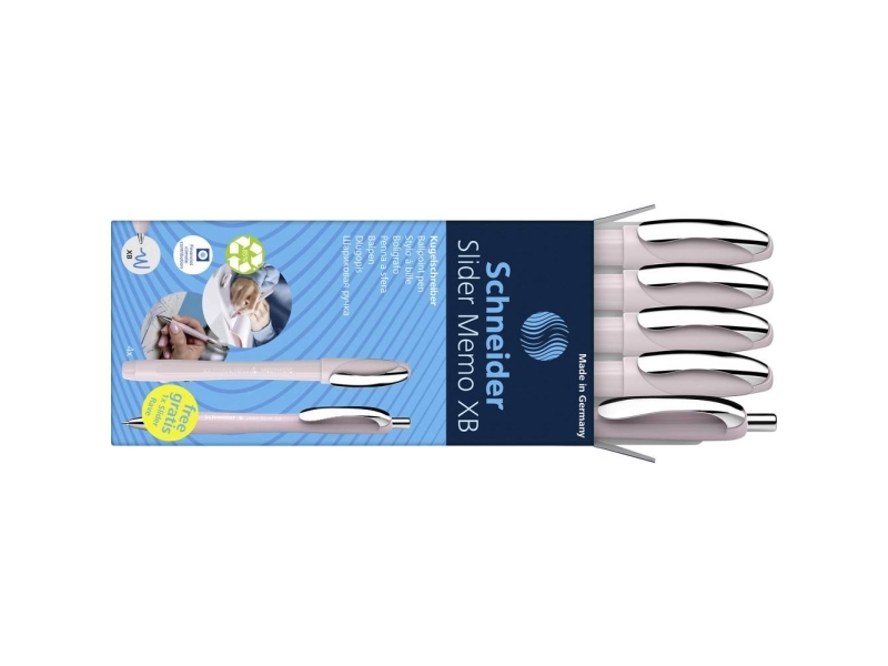 Schneider Schreibgeräte Kotelo 4x Memo + 1x Rave pearl 150235 Kuulakärkikynä Kirjoituskynä: Sininen N/A 5 kpl