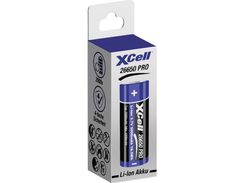XCell Special-batteri 26650 Litium 3.7 V 5000 mAh 1 stk | EL Artiklar - Batteri - Övriga batterier | GameStuff