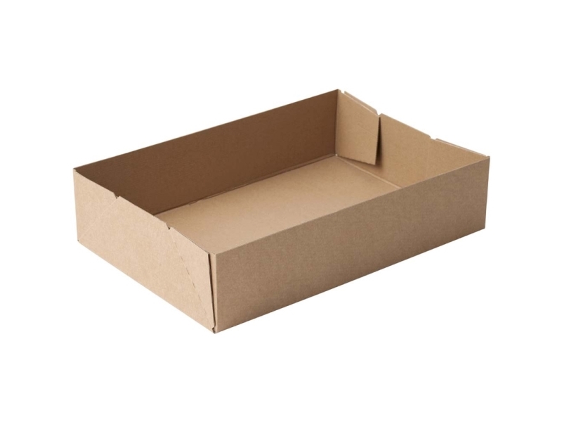 Kartonboden, Innenmaß: 510 X 350 X 120 Mm, 1-Lagig, E-Welle, 2.000 Mm, Fefco 0451 Braun, Bündel À 25 Stk