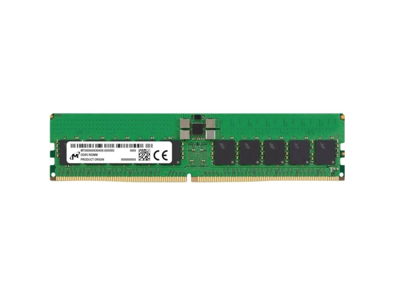 Micron - DDR5 - modul - 32 GB - DIMM 288-PIN - 6400 MHz / PC5-51200 - CL52 - 1.1 V - registreret - ECC - grøn