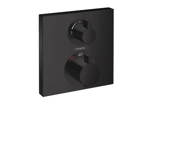 Termostatblandare Eco Sq 2-ut matt svart | N - A | GameStuff