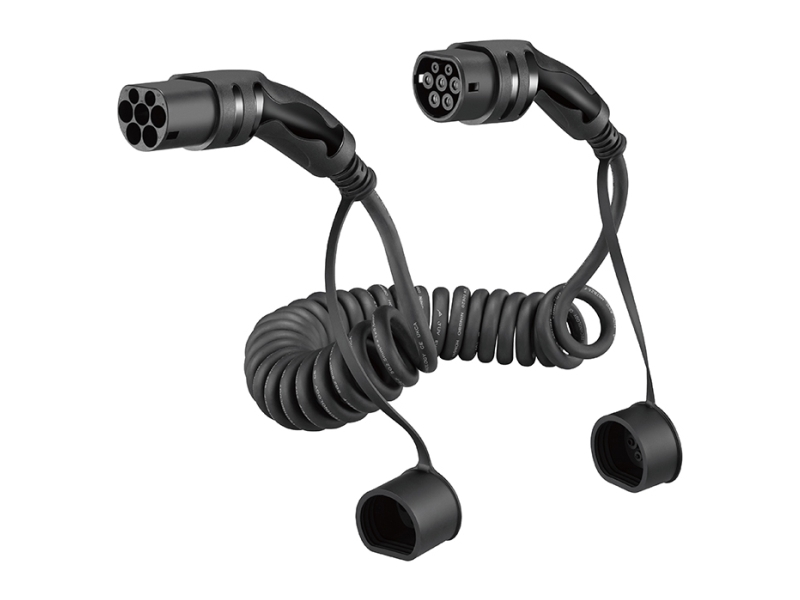 Spiralkabel Typ-2 16A 3-fas 5 meter | Bilvård & Biltillbehör - Garage utrustning - Laddningsställ & Laddkablar | GameStuff