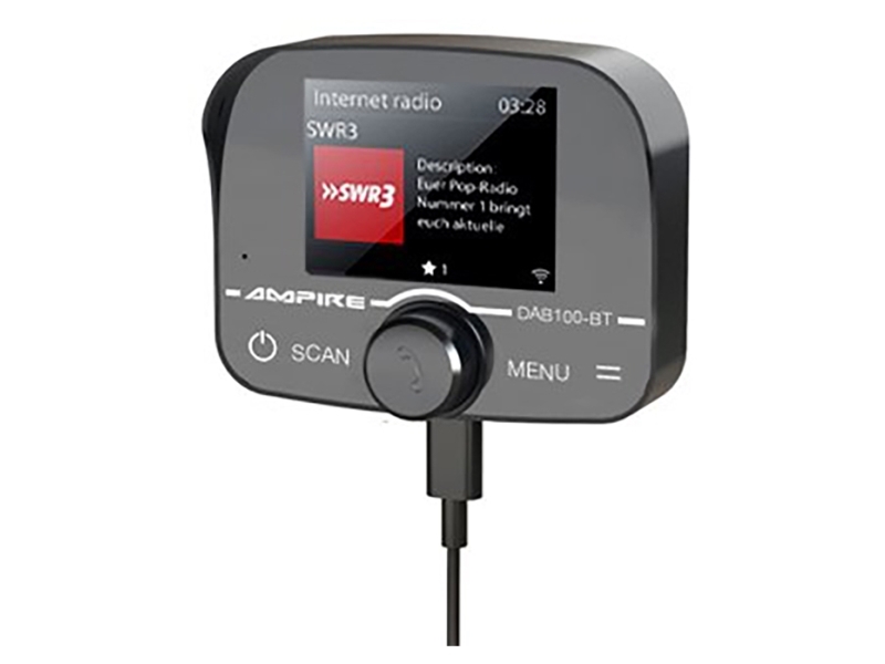 Ampire håndfri telefoni med DAB+ og A2DPstreamin | Bilvård & Biltillbehör - Bilens Interiörutrustning - HiFi för bilar - Hifi Tillbehör | GameStuff