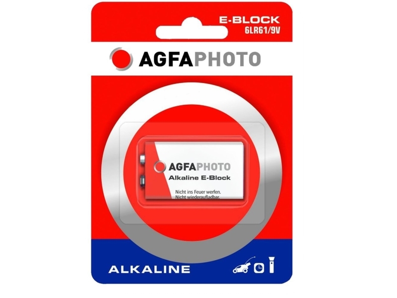 AgfaPhoto - Batteri 6LR61 - alkaliskt