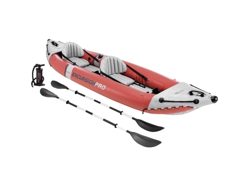 Intex Excursion Pro, Reisen/Erholung, Aufblasbares Boot, Grau, Rot, Vinyl, 2 Person(En), 180 Kg