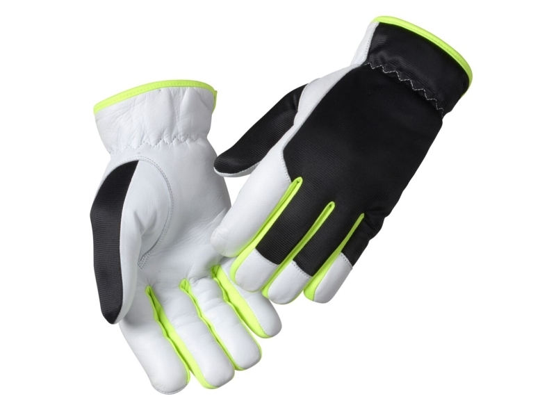 Gedeskindshandske, THOR Driver, 10, hvid, gedeskind/polyester - (12 stk.)