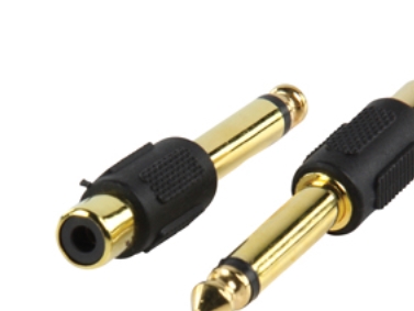 Valueline Ac-021Gold, Rca, 6.35Mm, Schwarz